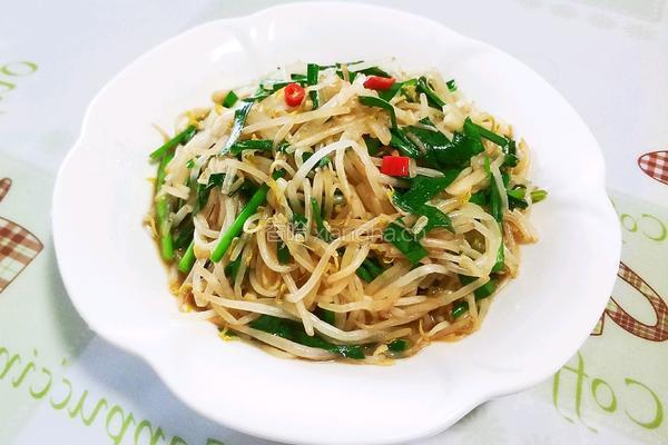 韭菜炒豆芽的做法图解10
