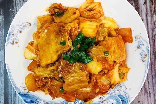 辣白菜炒五花肉的做法图解7