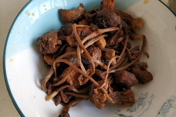 姬松茸茶树菇炖鸡腿的做法图解3