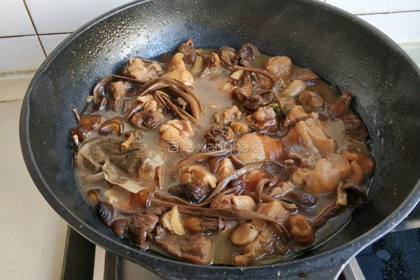 姬松茸茶树菇炖鸡腿的做法图解13