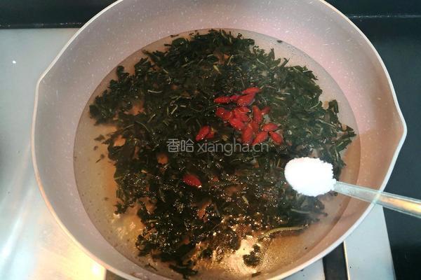 芝麻叶枸杞豆腐汤的做法图解10
