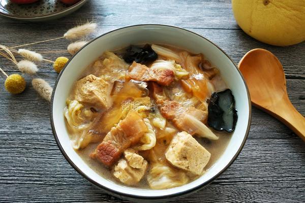 白菜五花肉炖冻豆腐的做法图解19