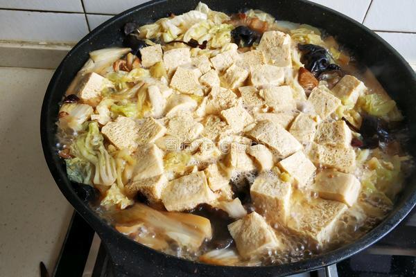 白菜五花肉炖冻豆腐的做法图解17