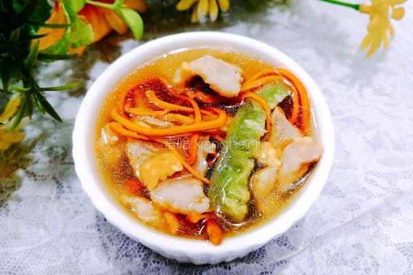 虫草花丝瓜瘦肉汤的做法图解18
