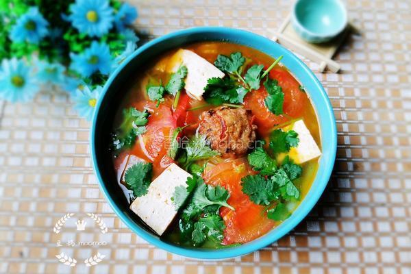 西红柿白菜豆腐汤的做法图解12