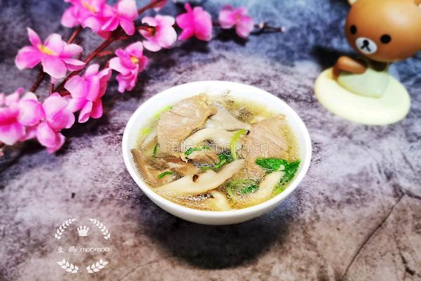 蘑菇肉片汤的做法图解13