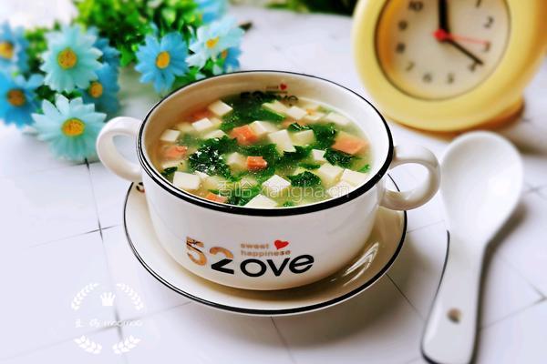 菠菜豆腐汤的做法图解10