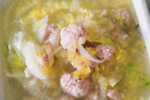 白菜煮肉丸的做法图解6
