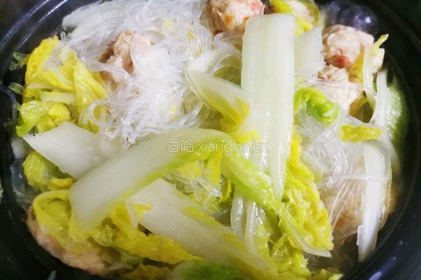 粉丝白菜丸子煲的做法图解7