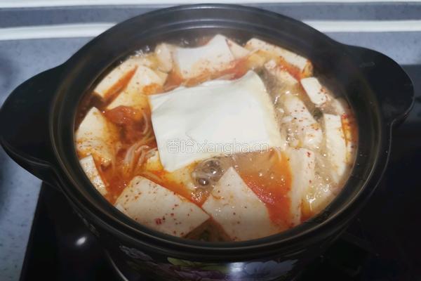 辣白菜豆腐海带汤的做法图解9