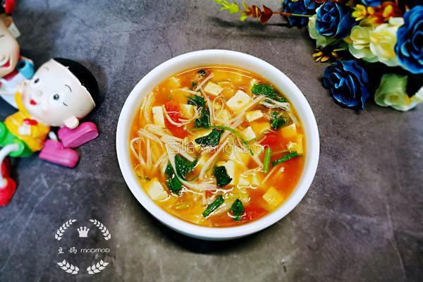 番茄豆腐汤的做法图解11
