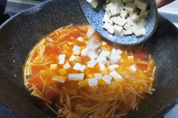 番茄豆腐汤的做法图解7