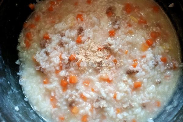 胡萝卜肉末粥的做法图解10