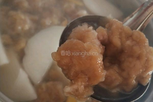 白萝卜滑肉汤的做法图解4
