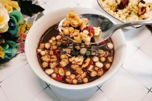 黑芝麻坚果脆米糊的做法图解9