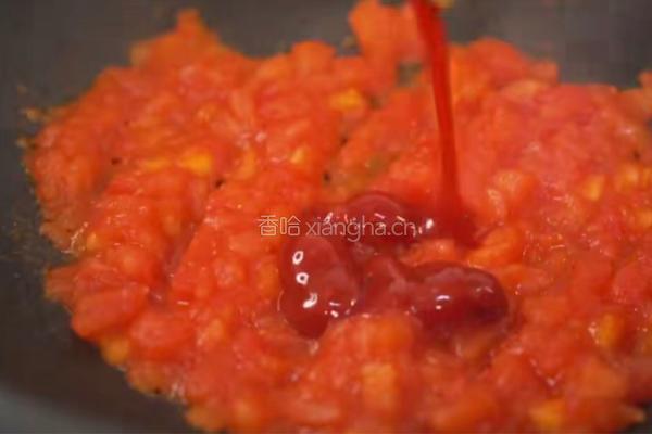 茄汁炒饭的做法图解3