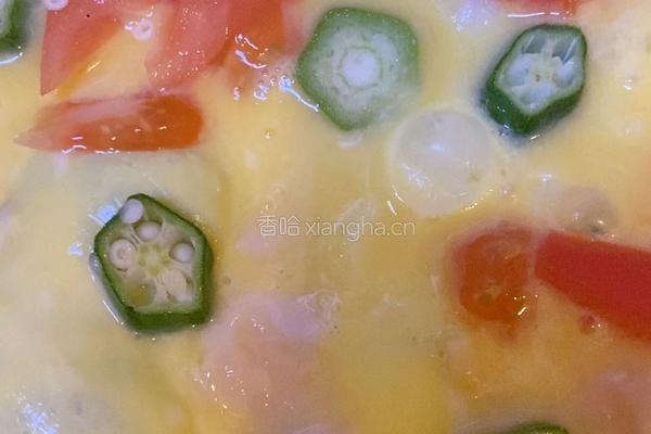番茄鸡肉秋葵厚蛋烧的做法图解11