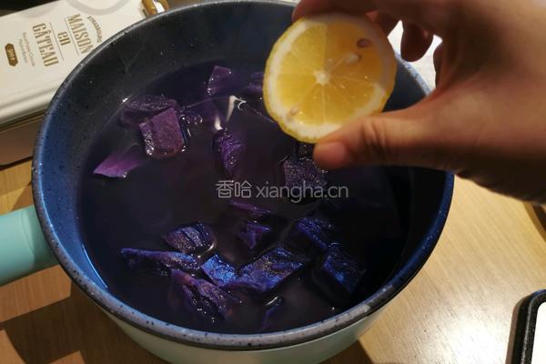 紫薯糯米圆子汤的做法图解4
