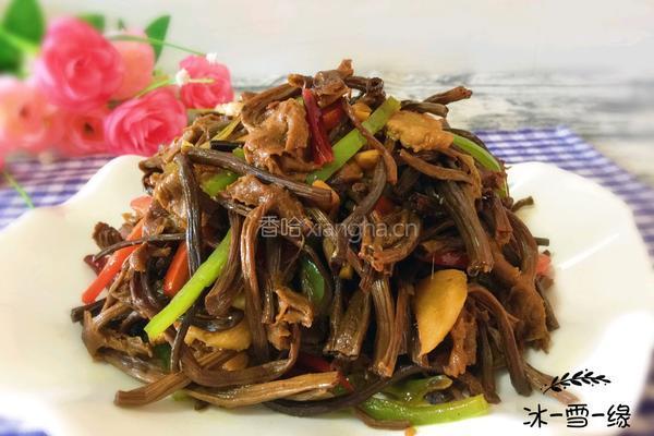 茶树菇炒五花肉的做法图解11