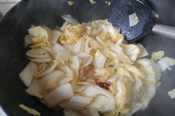 醋熘白菜的做法图解5