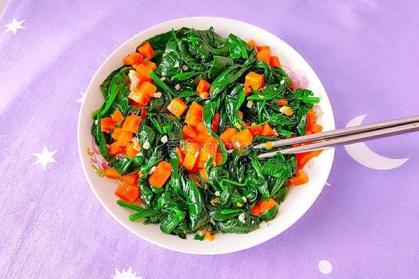 胡萝卜拌菠菜的做法图解17