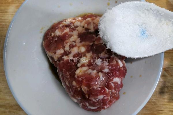 豆腐泡酿肉的做法图解5