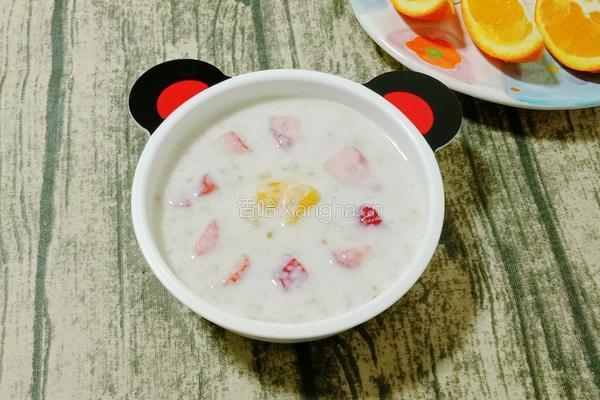 奶香水果燕麦粥 (宝宝辅食）的做法图解9