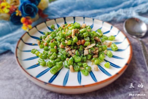 肉丁炒豇豆的做法图解12