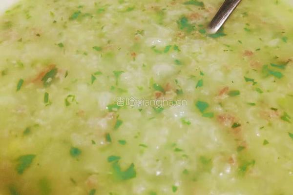 青菜瘦肉粥