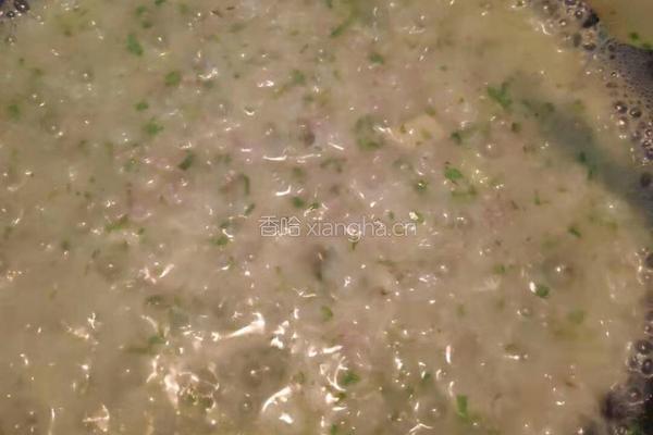 青菜瘦肉粥的做法图解6