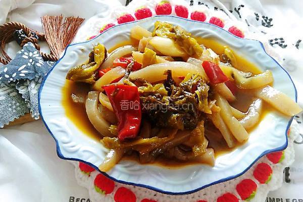 酸菜炒魔芋的做法图解8