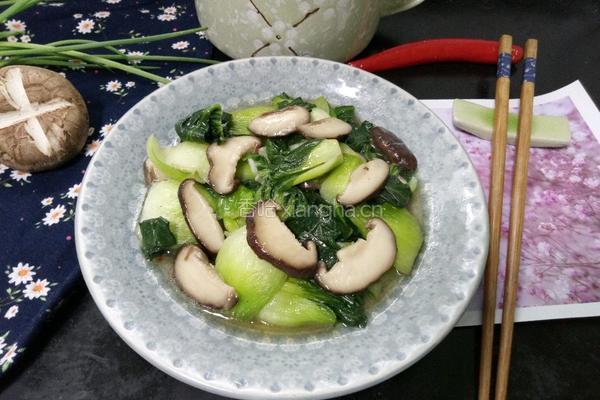 青菜炒香菇的做法图解8
