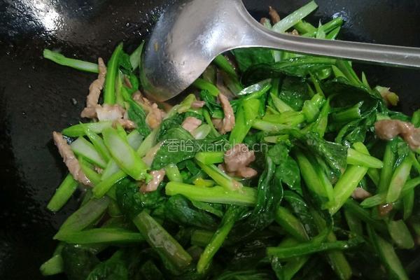 蚝油牛柳菜芯的做法图解7
