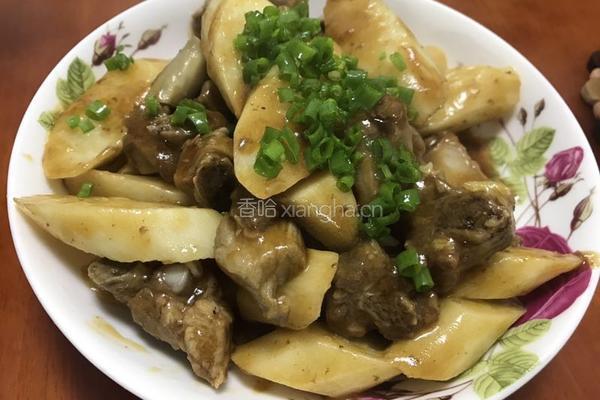 排骨焖山药的做法图解4