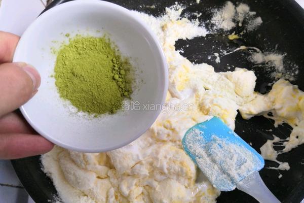 抹茶雪花酥的做法图解5