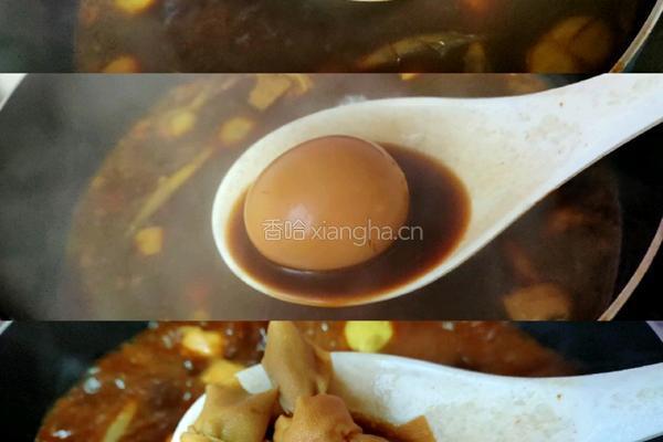 酱蹄汤烧茨菇酱蛋百叶结的做法图解7