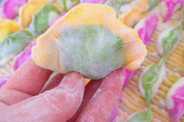 春节五彩缤纷饺子的做法图解5