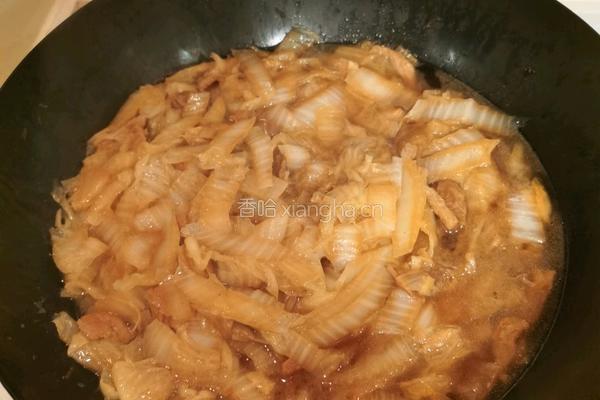 白菜炖肉的做法图解4