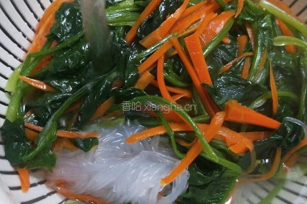 菠菜拌粉丝的做法图解6