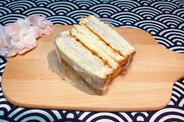 芋泥肉松三明治的做法图解9