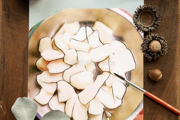 芹菜马蹄炒鸡肾的做法图解3