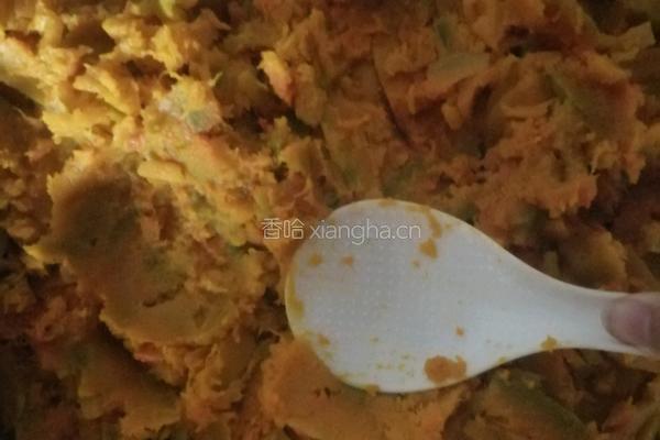 南瓜糯米糕的做法图解3