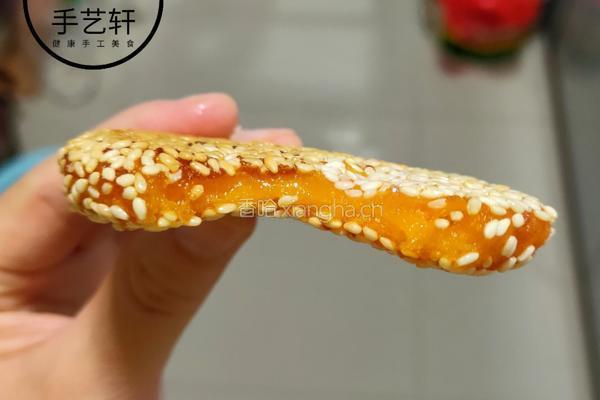 南瓜芝麻饼的做法图解15