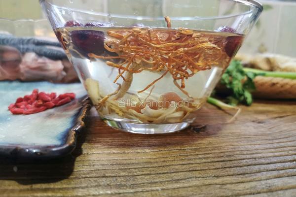 人参虫草花桂圆红枣鸡汤的做法图解2