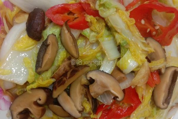 冬菇炒娃娃菜