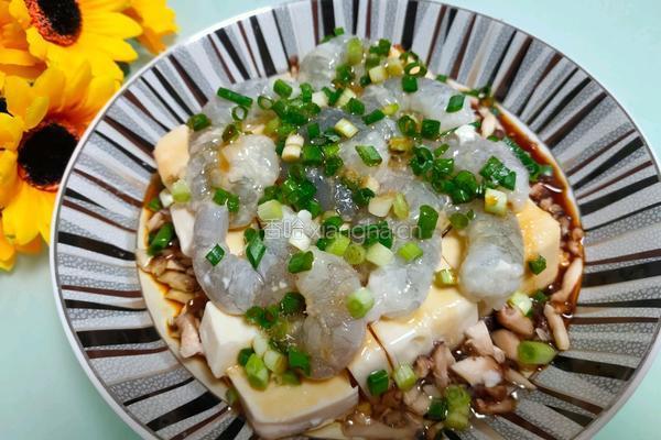 大虾蒸豆腐的做法图解9