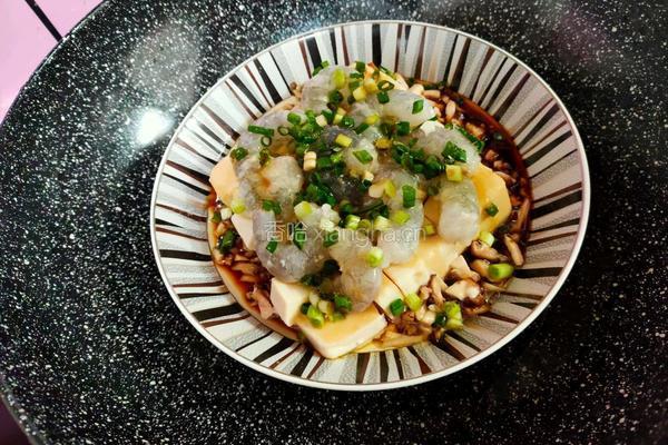 大虾蒸豆腐的做法图解10