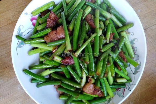 蒜苔炒肉的做法图解7