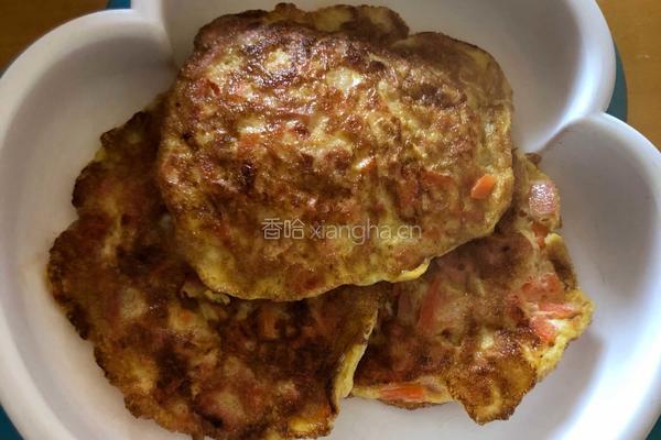 快捷早餐：胡萝卜火腿鸡蛋饼的做法图解6