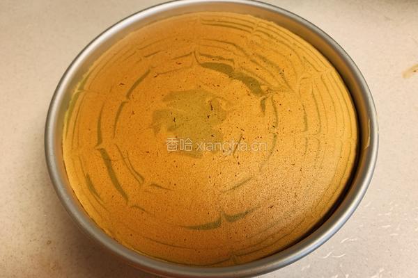 抹茶斑马纹戚风蛋糕的做法图解15